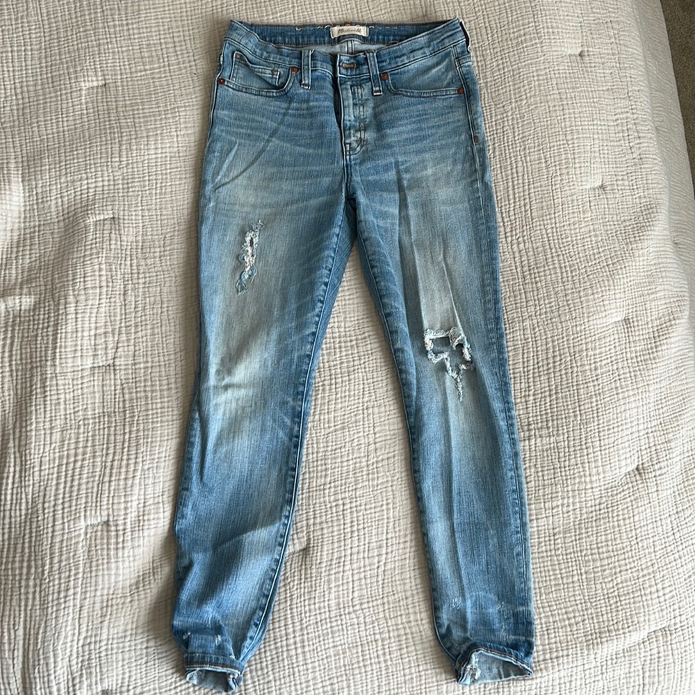 Madewell 9" High-Rise Skinny Jeans: Destructed-Hem Edition